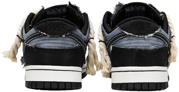 【定制鞋款】耐克Dunk低帮'破牛仔黑帆布' DM0108-002(Teamp-丹宁黑牛粗棉麻) Details for 【定制鞋款】耐克Dunk低帮'破牛仔黑帆布' DM0108-002(Teamp-丹宁黑牛粗棉麻)