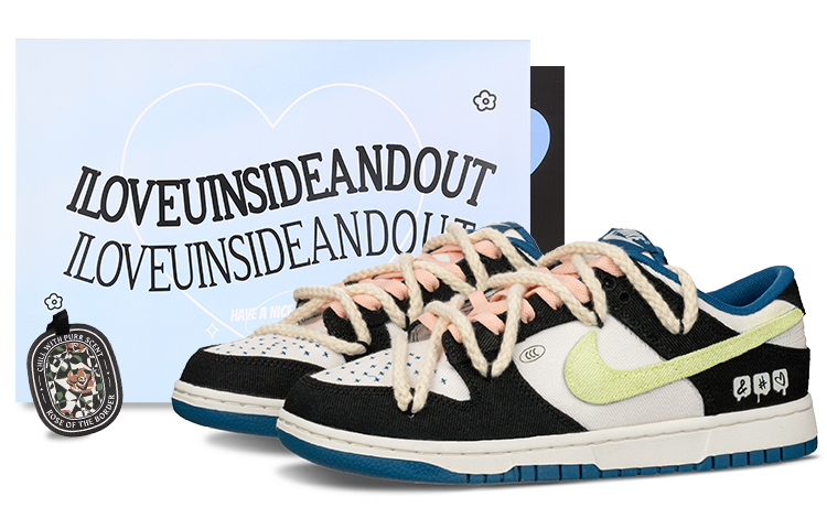 Buy [Kasut Custom] Nike Dunk Low 'Denim Biru-Hitam' DV0834-101-465887