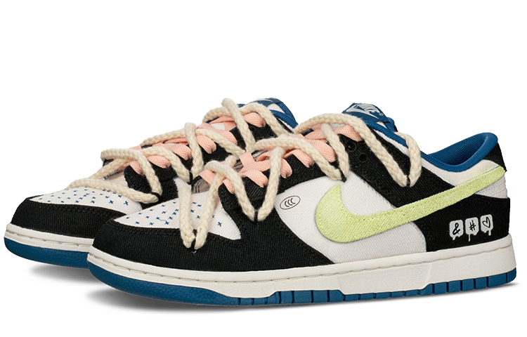 Shop [Kasut Custom] Nike Dunk Low 'Denim Biru-Hitam' DV0834-101-465887