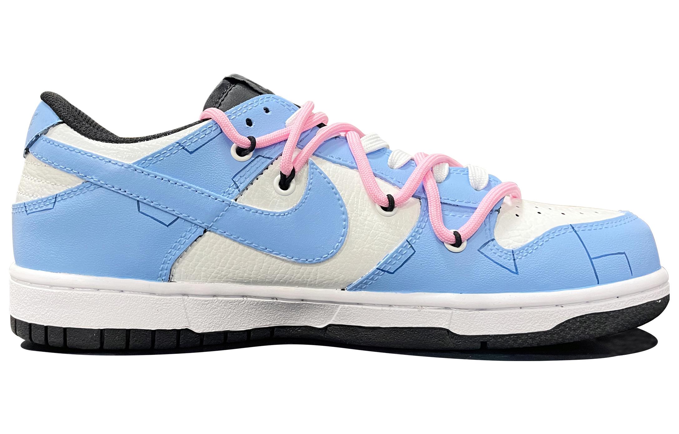 Order 나이키 덩크 로우 '데님 블루 & 핑크 그래피티' (커스텀) DH9765-002(TeamD-GS款粉色星球)