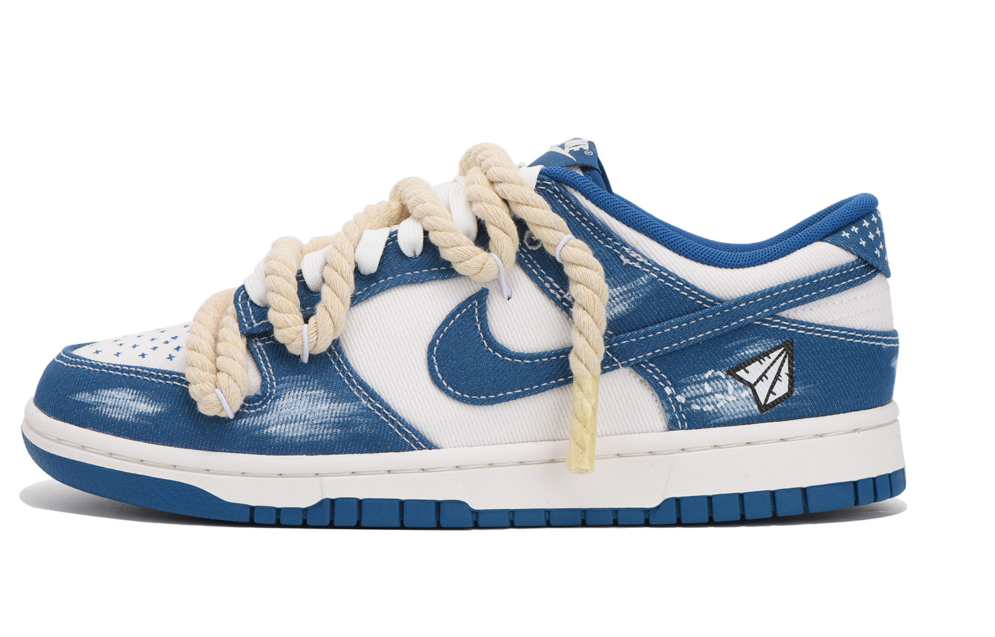 [Custom Shoes] Nike Dunk Low 'Denim Blue Deconstructed'