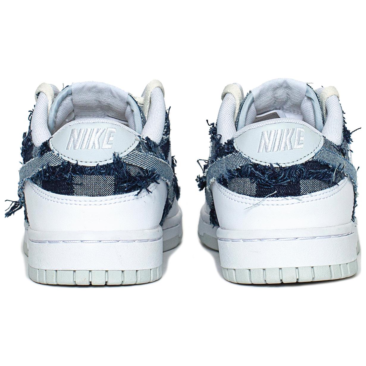 Shop [Kasut Custom] Nike Dunk Low 'Denim Biru Industri' DV0831-101(Team61-奶白丹宁S-BOX)