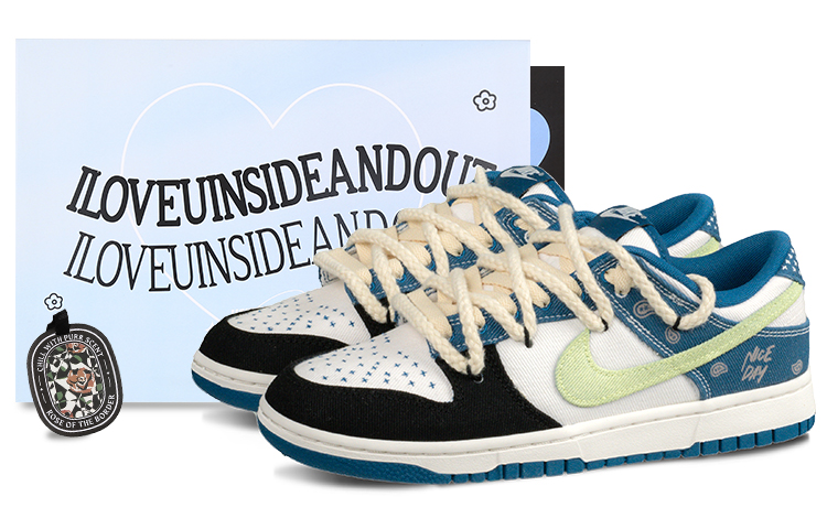Buy [Zapatillas Personalizadas] Nike Dunk Low 'Denim Paisley - Azul' DV0834-101(Team62-牛仔腰果花)