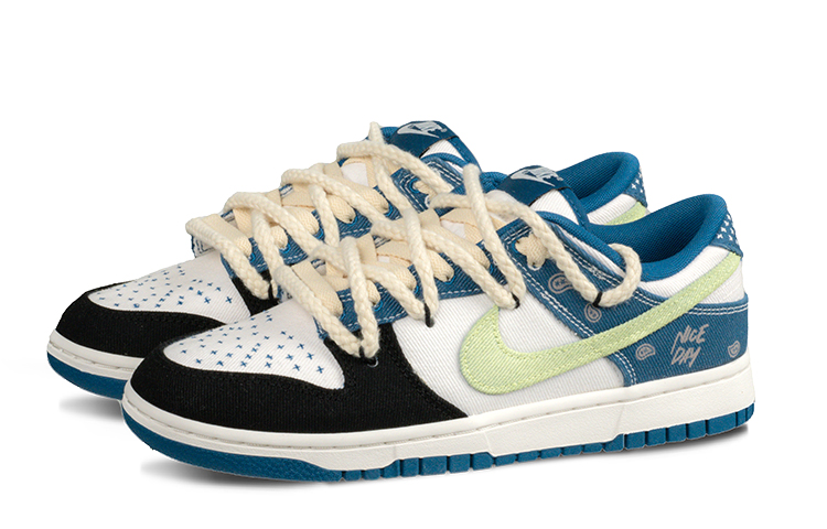 Shop [Zapatillas Personalizadas] Nike Dunk Low 'Denim Paisley - Azul' DV0834-101(Team62-牛仔腰果花)
