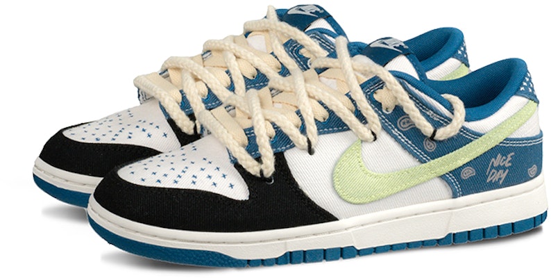 【カスタムシューズ】ナイキ ダンク ロー 'デニムペイズリー - ブルー' DV0834-101(Team62-牛仔腰果花) Shop 【カスタムシューズ】ナイキ ダンク ロー 'デニムペイズリー - ブルー' DV0834-101(Team62-牛仔腰果花)