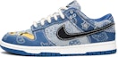 Order 【訂製球鞋】Nike Dunk Low 牛仔系列 丹寧水洗做舊 半月牙腰果花 刮刮樂破壞風 低幫 板鞋 男款 藍色