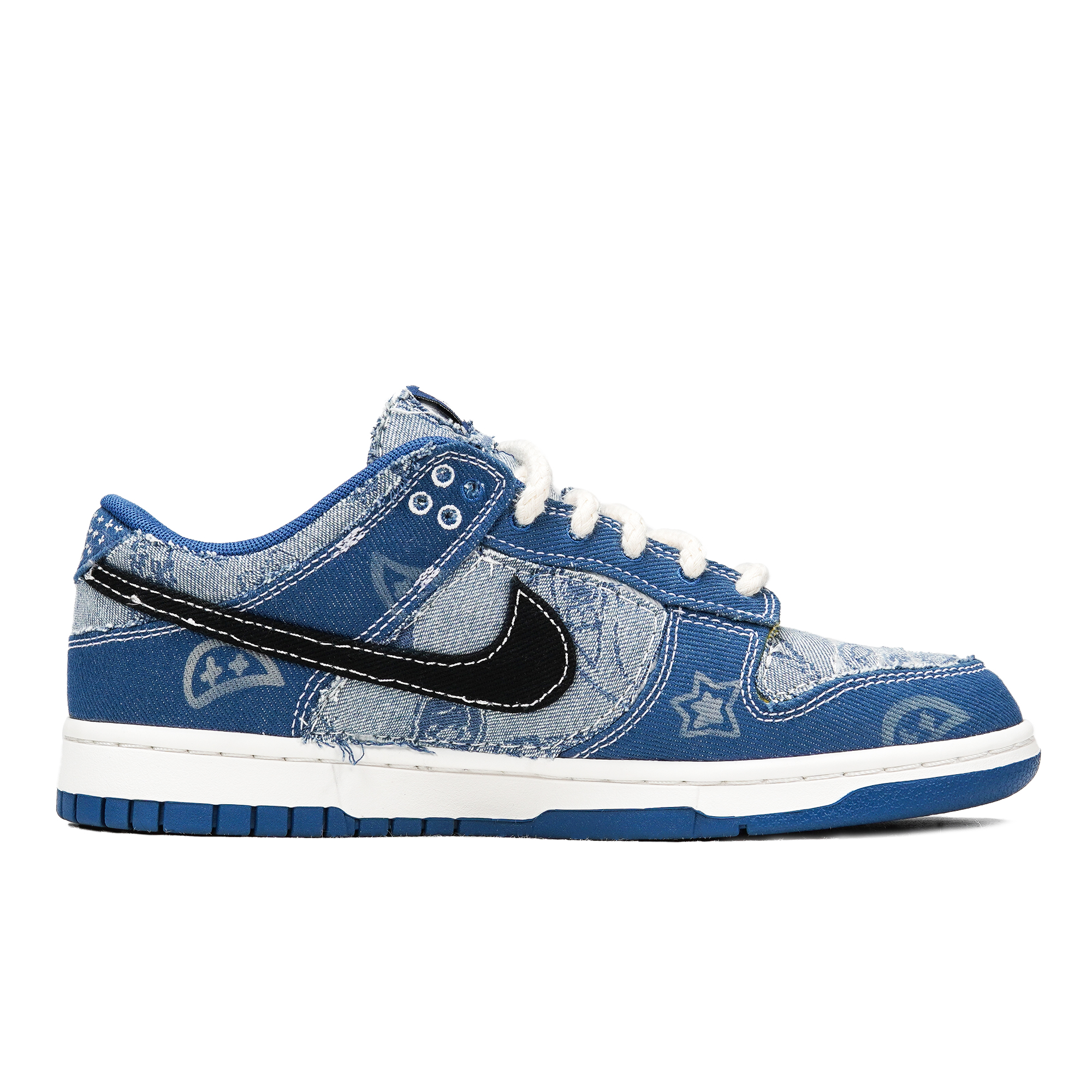 Lookbook [Zapatillas Personalizadas] Nike Dunk Low 'Denim Paisley Azul' DV0834-101(Teamp-丹宁半月牙腰果花）