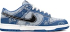 Lookbook 【訂製球鞋】Nike Dunk Low 牛仔系列 丹寧水洗做舊 半月牙腰果花 刮刮樂破壞風 低幫 板鞋 男款 藍色