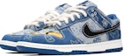 Shop 【訂製球鞋】Nike Dunk Low 牛仔系列 丹寧水洗做舊 半月牙腰果花 刮刮樂破壞風 低幫 板鞋 男款 藍色