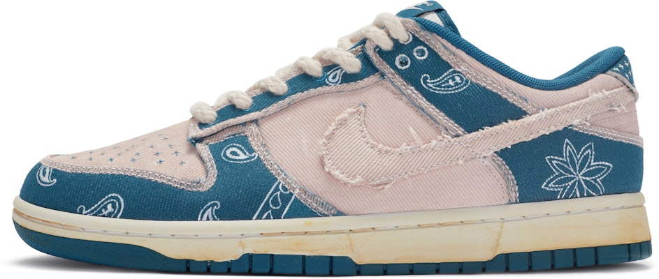 Sepatu Custom Nike Dunk Low 'Denim Paisley Pink Biru' DV0834-101(TeamR-迷情腰果花S-BOX) Buy Sepatu Custom Nike Dunk Low 'Denim Paisley Pink Biru' DV0834-101(TeamR-迷情腰果花S-BOX)