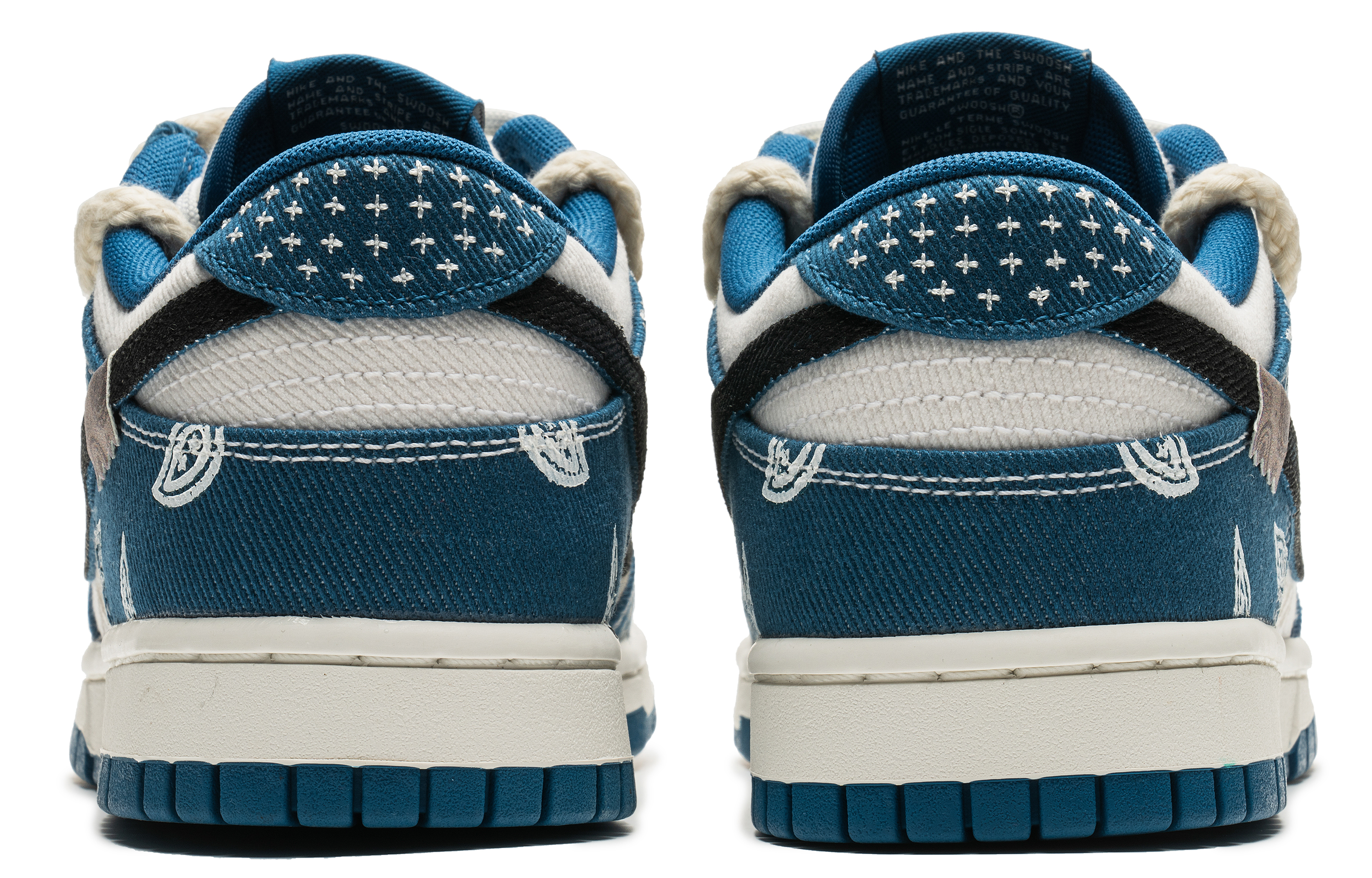 Purchase 나이키 덩크 로우 '데님 페이즐리 화이트 블루' (커스텀) DV0834-101(TeamB-满印牛仔腰果花S-BOX)