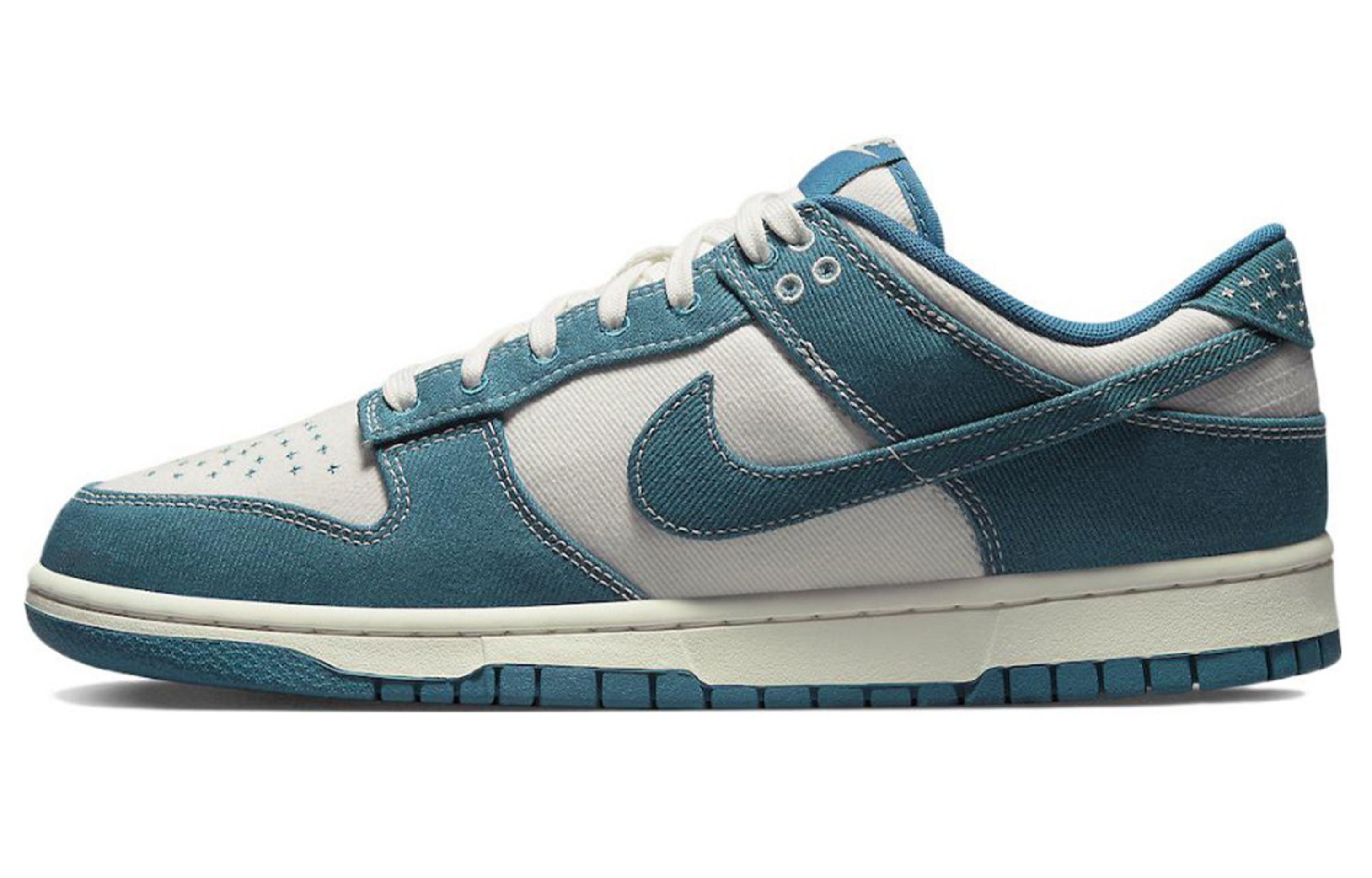 Sizing 나이키 덩크 로우 '데님 페이즐리 화이트 블루' (커스텀) DV0834-101(TeamB-满印牛仔腰果花S-BOX)