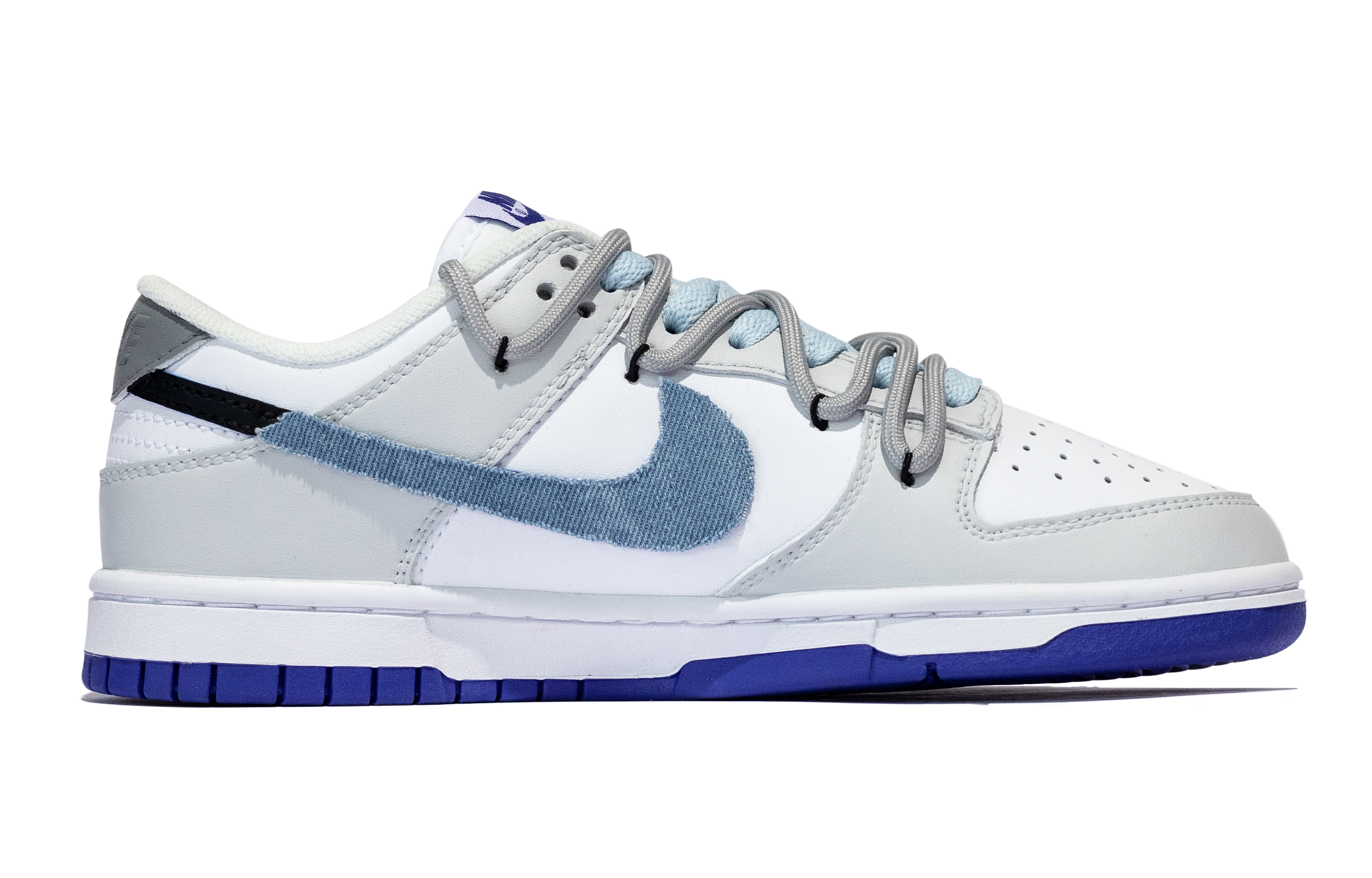 Lookbook 나이키 덩크 로우 '데님 패치워크 블루 화이트' (커스텀) DH9765-105(Team31-女款爱如冥火)