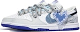 Shop 나이키 덩크 로우 '데님 패치워크 블루 화이트' (커스텀) DH9765-105(Team31-女款爱如冥火)