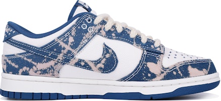 【訂製球鞋】 Nike Dunk Low 校園風 街頭 退色 隨機圖案 牛仔 潑墨 紅標 復古 低筒 板鞋 男款 白藍 Order 【訂製球鞋】 Nike Dunk Low 校園風 街頭 退色 隨機圖案 牛仔 潑墨 紅標 復古 低筒 板鞋 男款 白藍