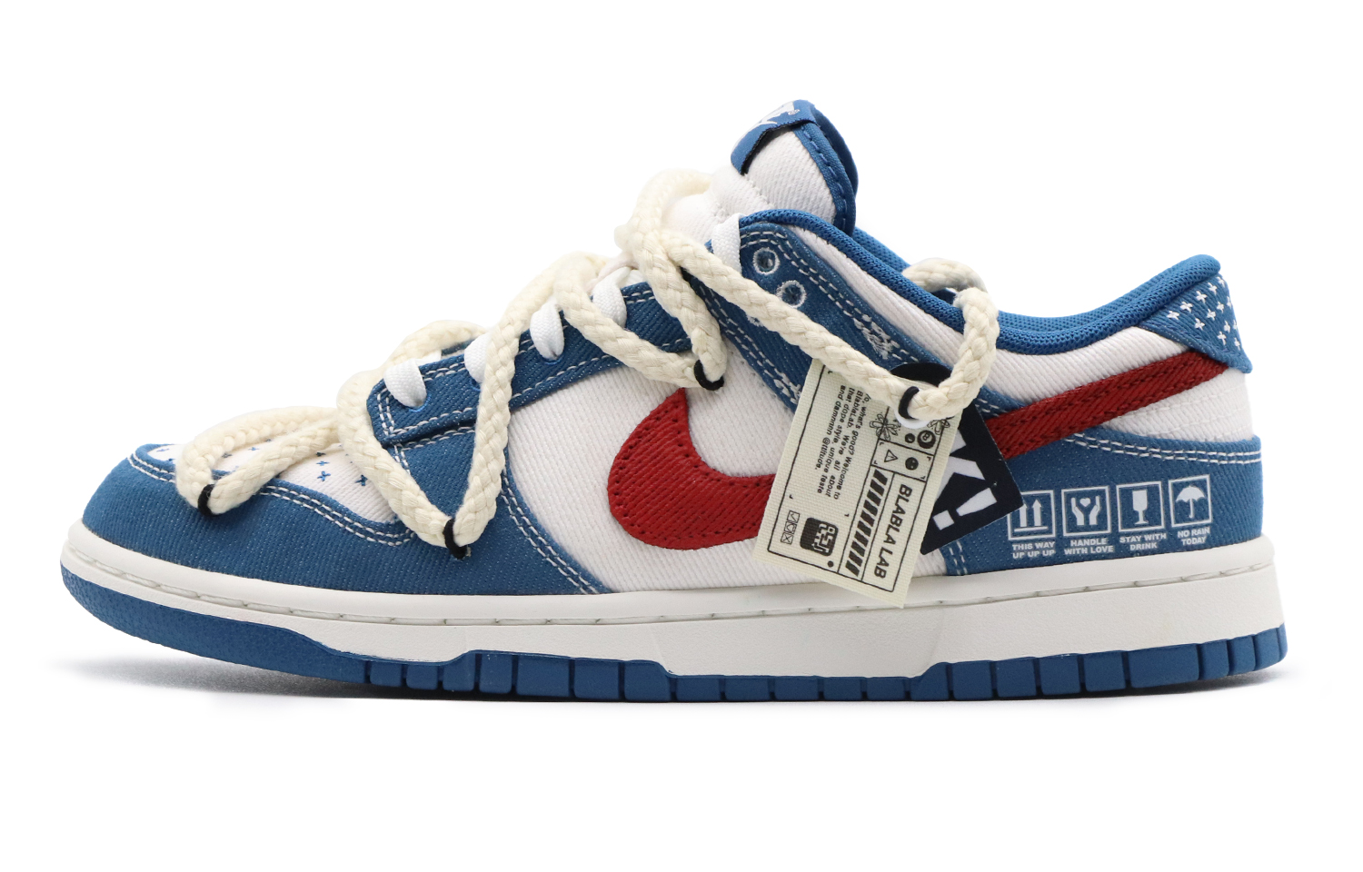 Buy [Kasut Khusus] Nike Dunk Low 'Denim Sashiko - Biru Putih Merah' DV0834-101(Team57-男款牛仔蓝)