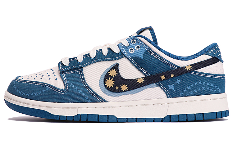 [Custom Shoes] Nike Dunk Low 'Denim Starry Double Swoosh'