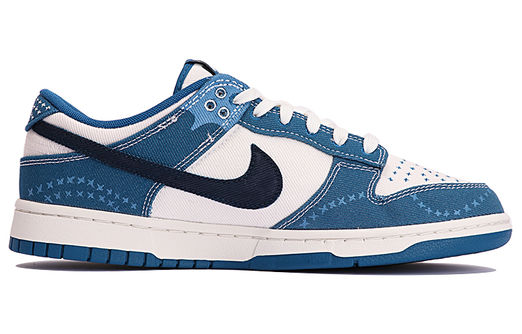 Order [定制鞋] 耐克Dunk Low '牛仔星光双Swoosh' DV0834-101(TeamThree-男款繁星-蓝白)