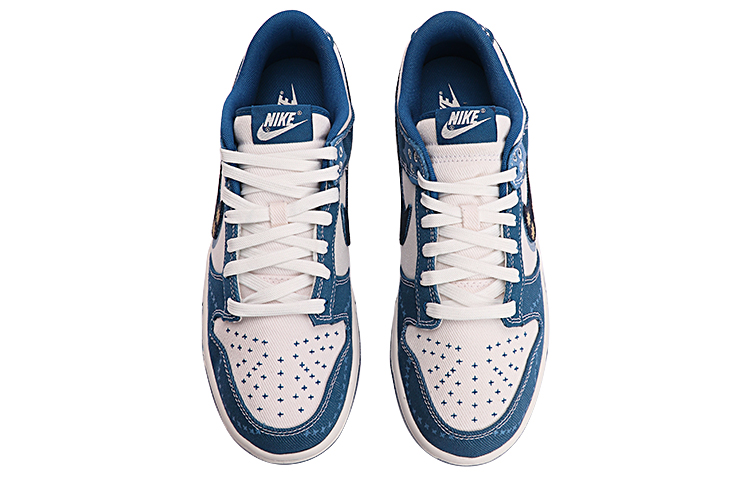 Shop [定制鞋] 耐克Dunk Low '牛仔星光双Swoosh' DV0834-101(TeamThree-男款繁星-蓝白)