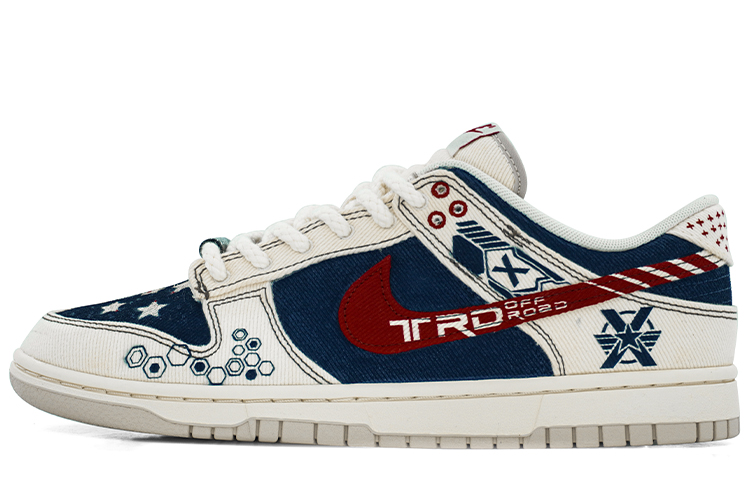 Buy 【カスタムシューズ】ナイキダンクロー「デニムスターズ キャプテンアメリカ」 DV0834-100(Team肆-工业机甲ZQ)
