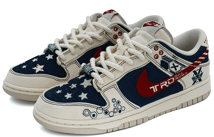 Lookbook 【カスタムシューズ】ナイキダンクロー「デニムスターズ キャプテンアメリカ」 DV0834-100(Team肆-工业机甲ZQ)
