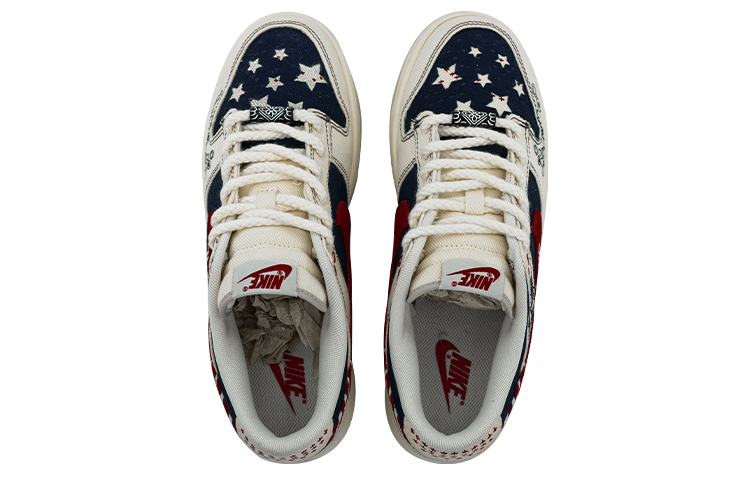 Shop 【カスタムシューズ】ナイキダンクロー「デニムスターズ キャプテンアメリカ」 DV0834-100(Team肆-工业机甲ZQ)