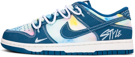 【訂製球鞋】Nike Dunk Low 夏日限定 牛仔紮染 潮流復古街頭 解構風格 低幫 板鞋 男款 藍粉 Buy 【訂製球鞋】Nike Dunk Low 夏日限定 牛仔紮染 潮流復古街頭 解構風格 低幫 板鞋 男款 藍粉