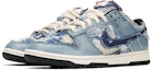 Shop 【訂製球鞋】Nike Dunk Low 牛仔系列 丹寧水洗做舊 百家布高級拼接 手縫 小眾 低幫 板鞋 男款 藍色