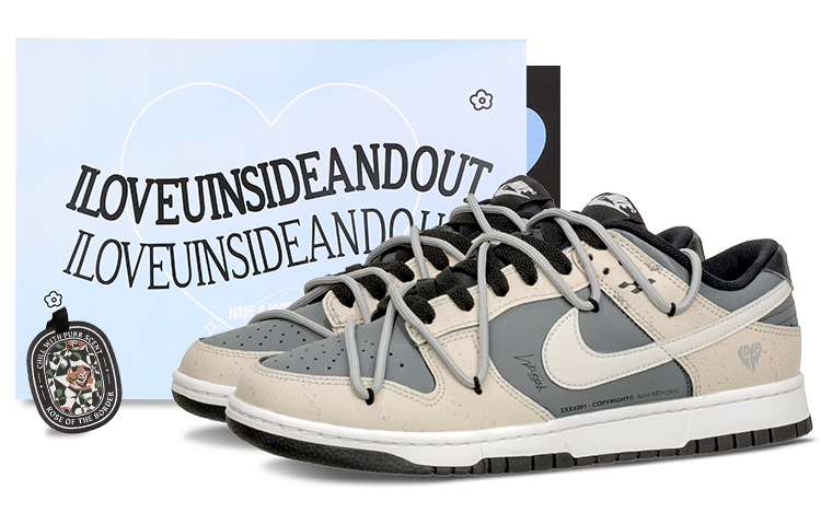 Buy 【訂製球鞋】 Nike Dunk Low 沙漠 TMS 潑墨老化 戶外 百搭 低筒 板鞋 男款 米灰藍