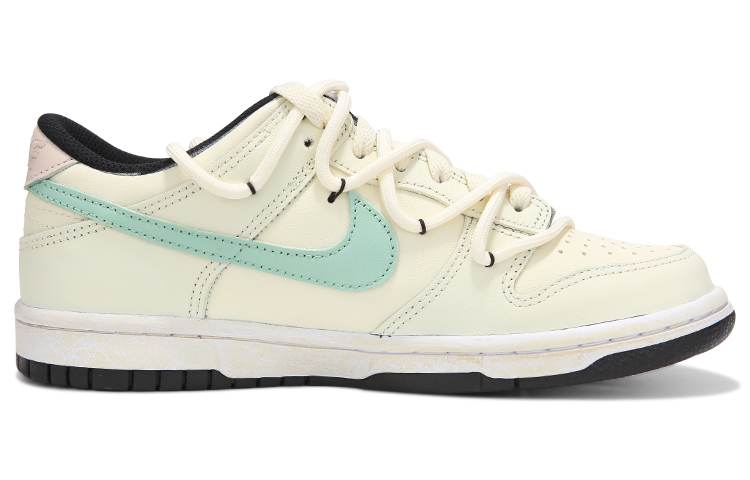 Order 나이키 덩크 로우 '사막 더블 스우시' (커스텀) DD1391-100(Teamfour-男款米黄绿双钩)