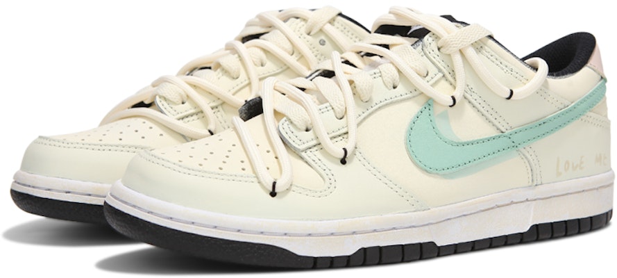 나이키 덩크 로우 '사막 더블 스우시' (커스텀) DD1391-100(Teamfour-男款米黄绿双钩) Lookbook 나이키 덩크 로우 '사막 더블 스우시' (커스텀) DD1391-100(Teamfour-男款米黄绿双钩)