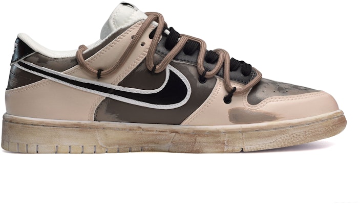 【客製化球鞋】Nike Dunk Low (GS) 解構風 荒漠舊土 哥特風 低幫 板鞋 棕灰 Order 【客製化球鞋】Nike Dunk Low (GS) 解構風 荒漠舊土 哥特風 低幫 板鞋 棕灰