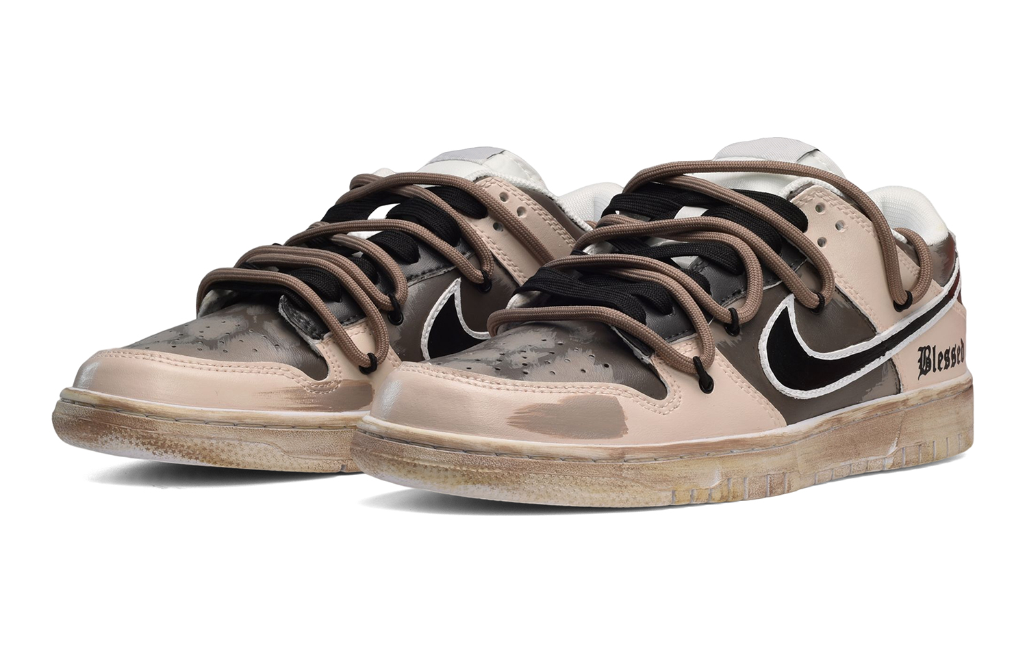 Lookbook ナイキ ダンク ロー "デザートダストゴス" (カスタム) DH9765-100(TeamE-女款荒漠旧土棕灰)