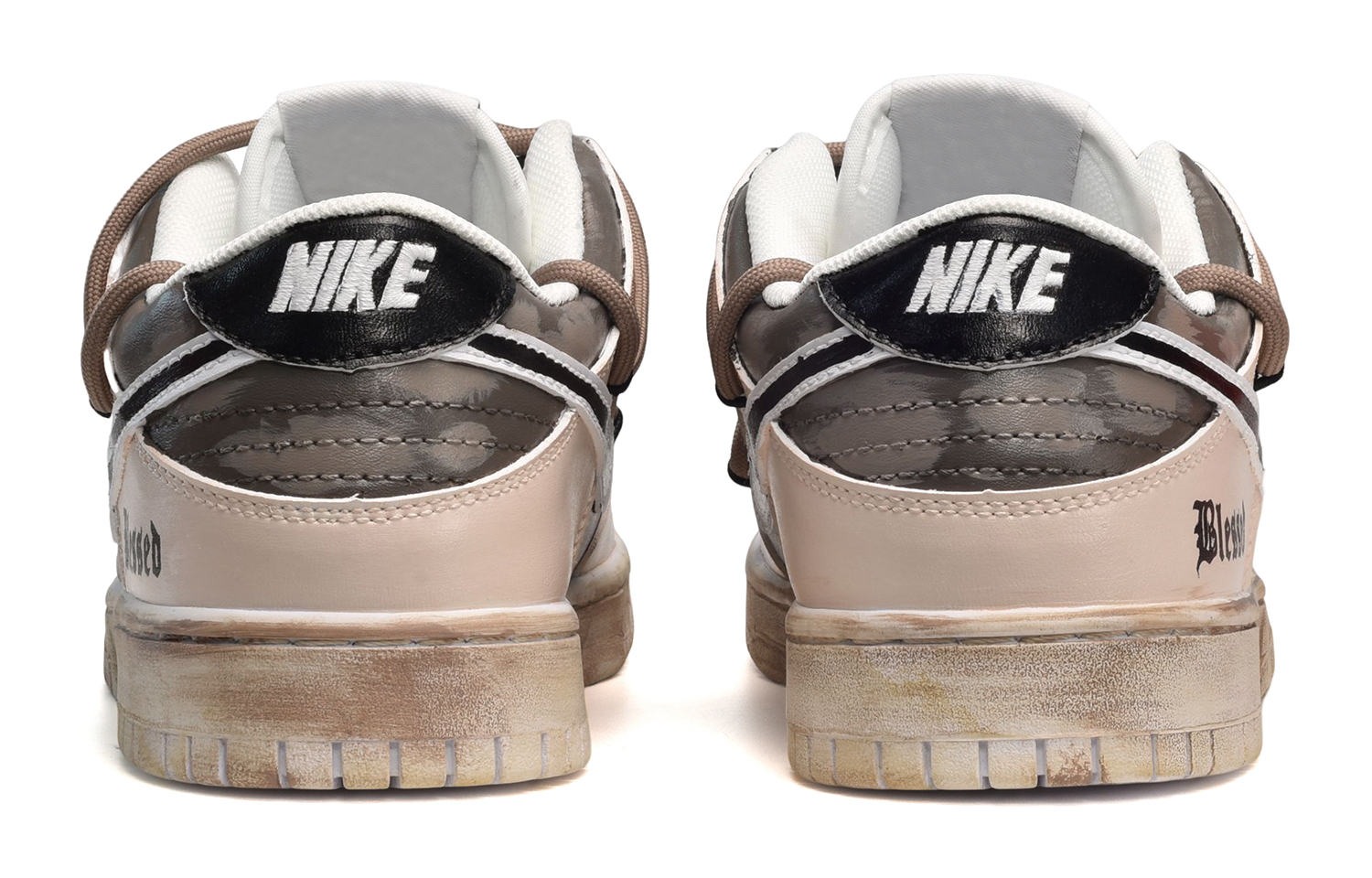 Shop ナイキ ダンク ロー "デザートダストゴス" (カスタム) DH9765-100(TeamE-女款荒漠旧土棕灰)