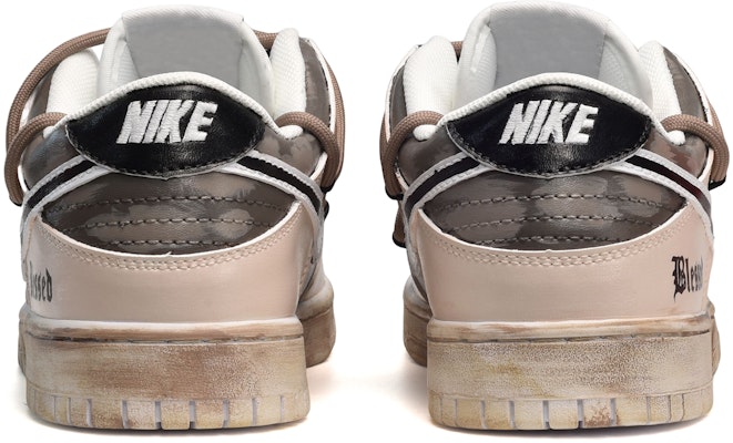 【客製化球鞋】Nike Dunk Low (GS) 解構風 荒漠舊土 哥特風 低幫 板鞋 棕灰 Shop 【客製化球鞋】Nike Dunk Low (GS) 解構風 荒漠舊土 哥特風 低幫 板鞋 棕灰