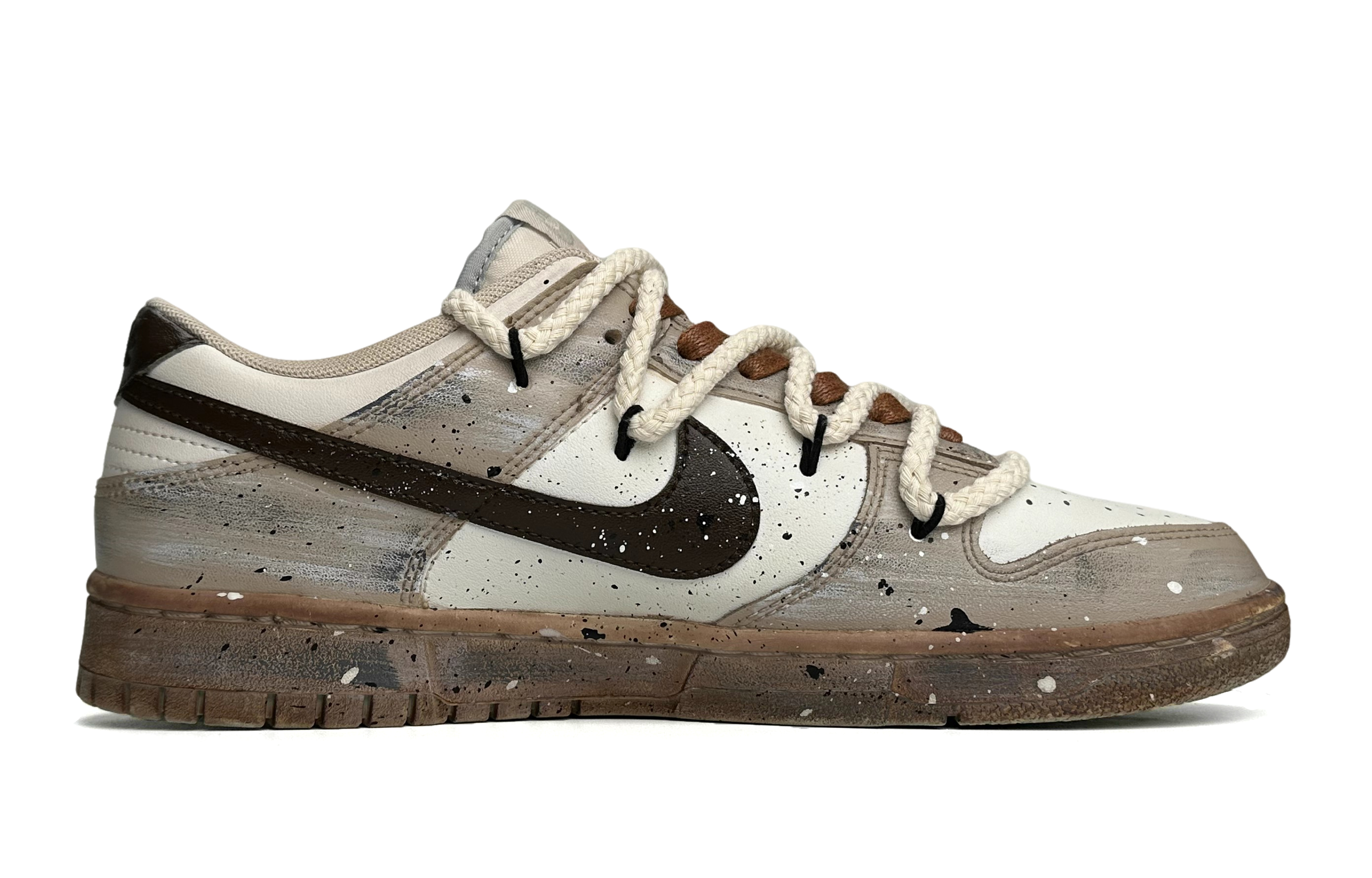 Order ナイキ ダンク ロー "デザートゴス スプラッシュインク" (カスタム) DV0831-101(Team87-荒漠哥特男款灰棕)