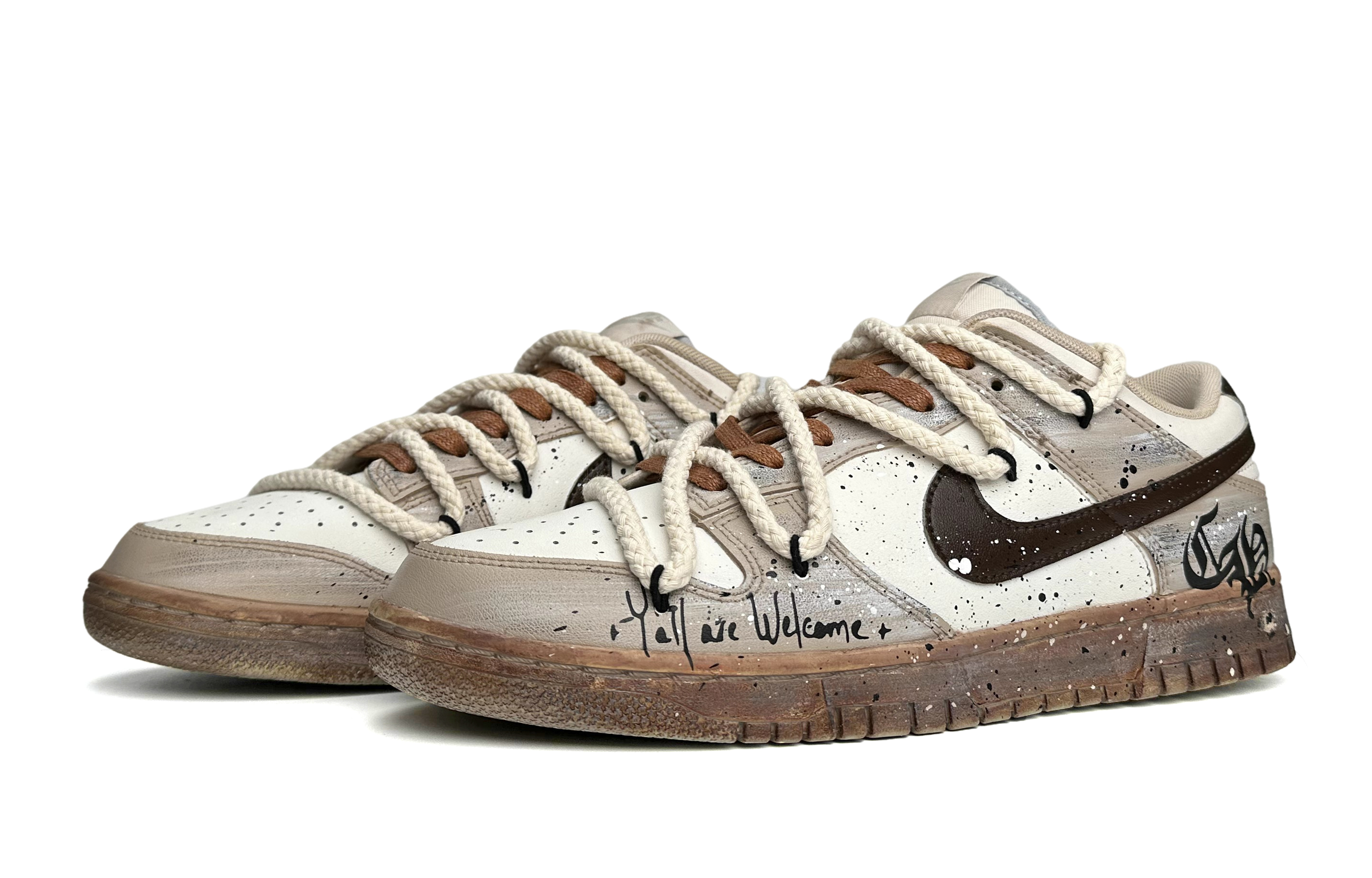 Lookbook ナイキ ダンク ロー "デザートゴス スプラッシュインク" (カスタム) DV0831-101(Team87-荒漠哥特男款灰棕)