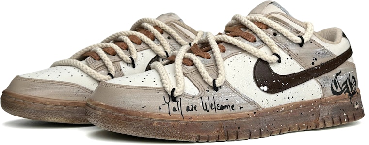 나이키 덩크 로우 '사막 고스 스플래터 잉크' (커스텀) DV0831-101(Team87-荒漠哥特男款灰棕) Lookbook 나이키 덩크 로우 '사막 고스 스플래터 잉크' (커스텀) DV0831-101(Team87-荒漠哥特男款灰棕)