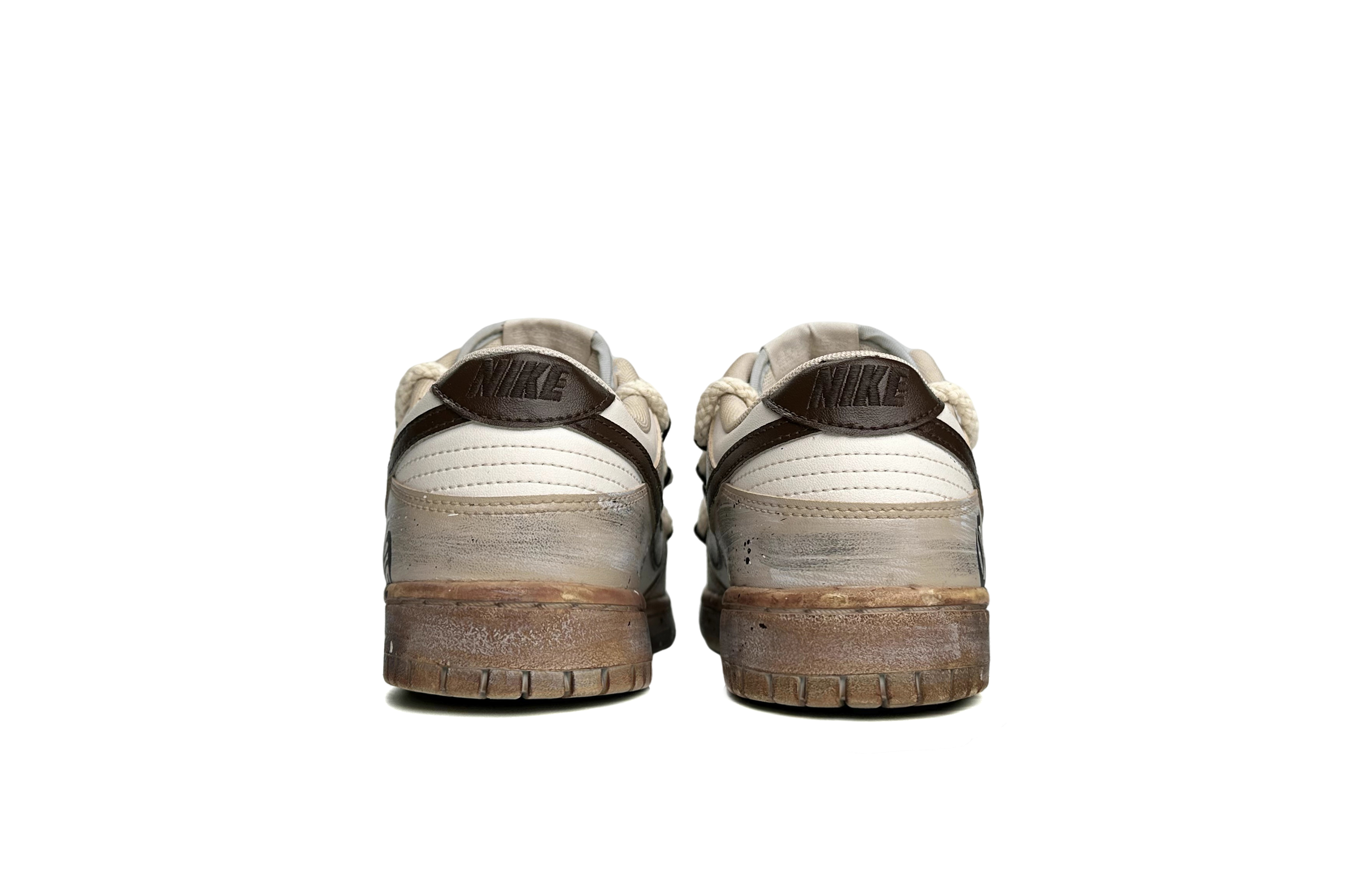 Shop ナイキ ダンク ロー "デザートゴス スプラッシュインク" (カスタム) DV0831-101(Team87-荒漠哥特男款灰棕)