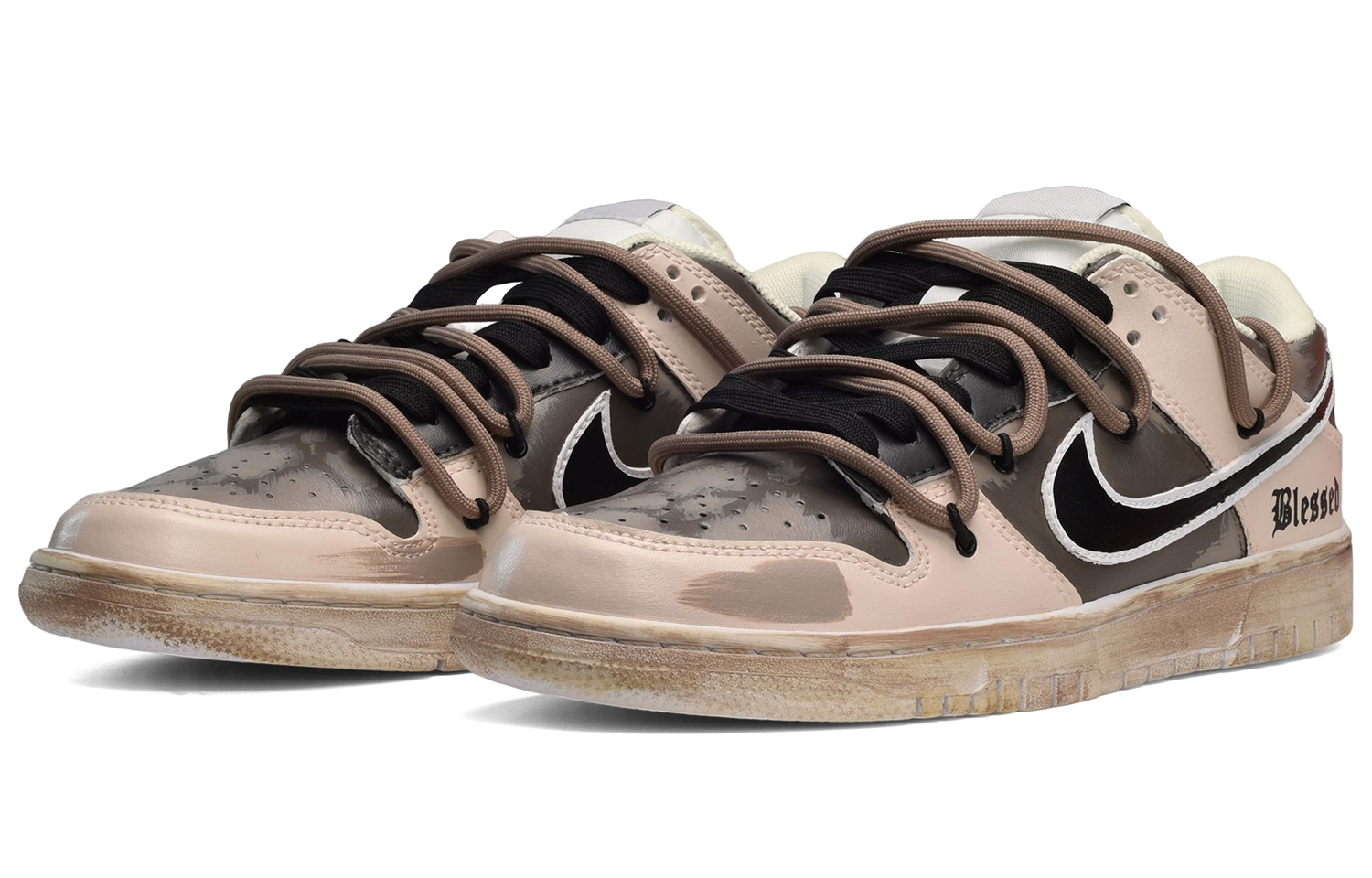 Lookbook [Sepatu Custom] Nike Dunk Low 'Desert Gothic' DJ6188-100(TeamE-男款荒漠旧土棕灰)