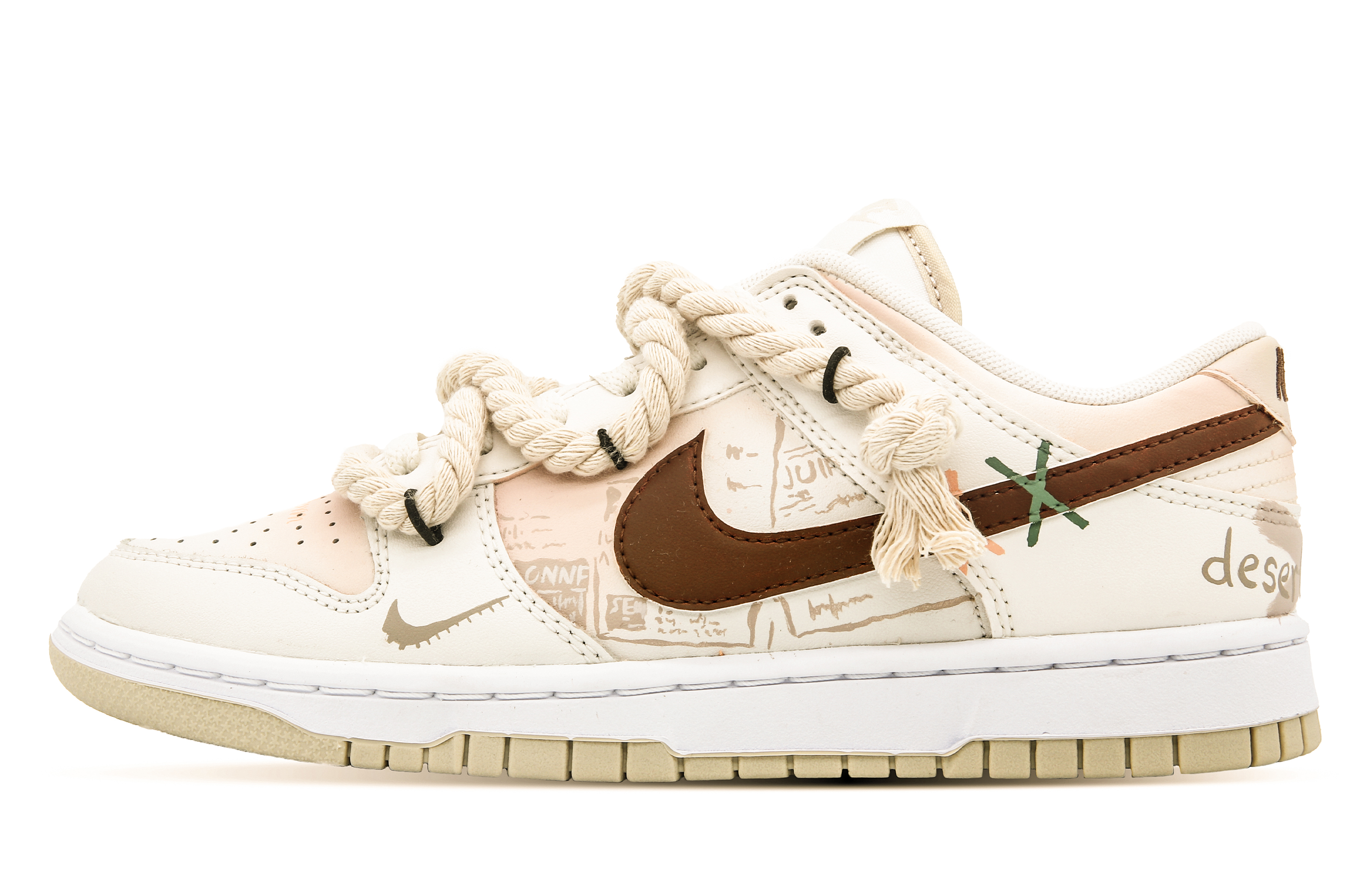 Buy [カスタムシューズ] ナイキ ダンク ロー 'デザートストーム ロープ デコンストラクト' DV0831-003(Team28-男款沙漠风暴)