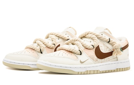 【訂製球鞋】Nike Dunk Low 廢土養學 沙漠風暴 特殊麻繩解構 防滑耐磨 低幫 板鞋 男款 褐金色 Lookbook 【訂製球鞋】Nike Dunk Low 廢土養學 沙漠風暴 特殊麻繩解構 防滑耐磨 低幫 板鞋 男款 褐金色