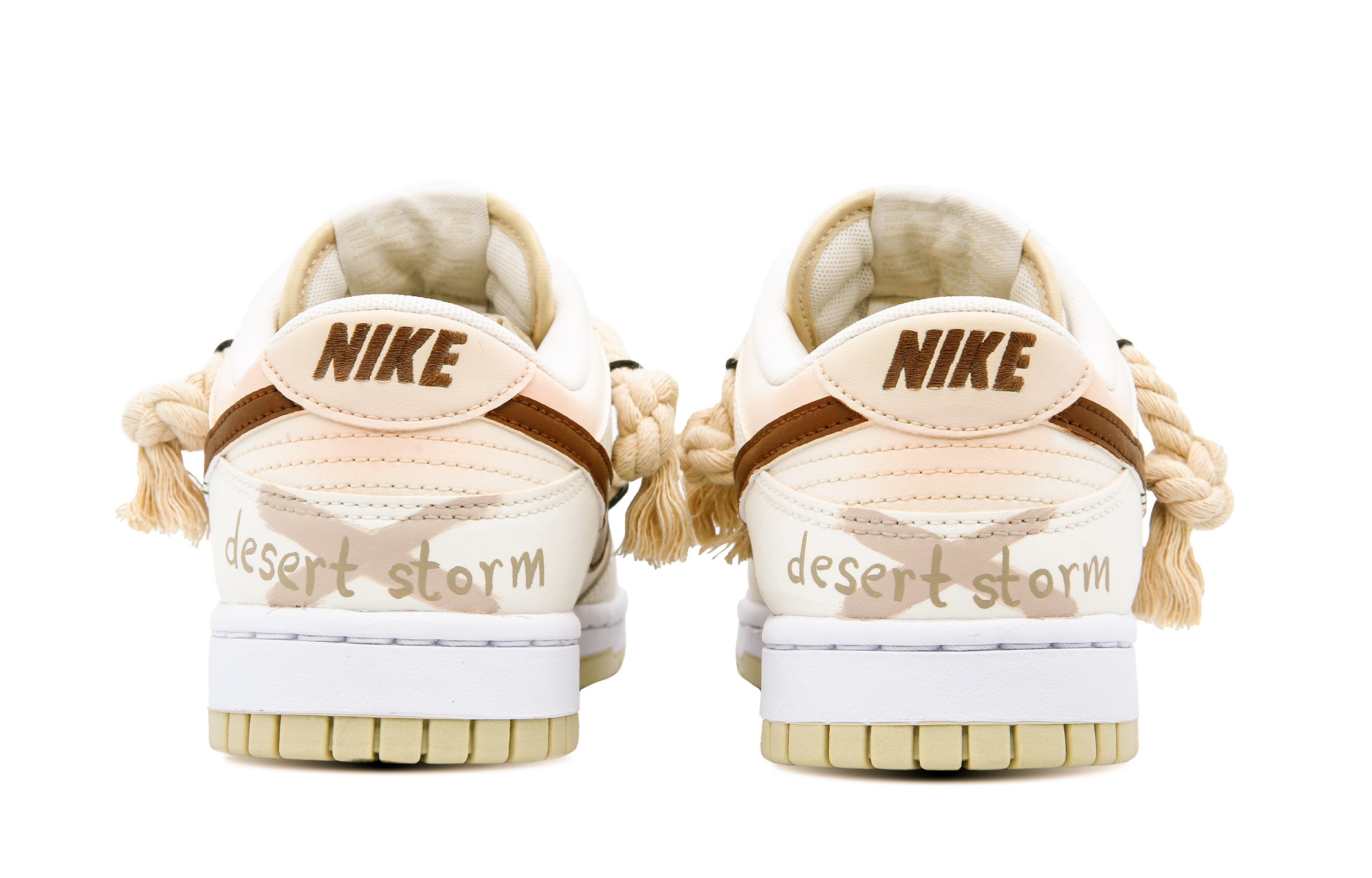 Shop [カスタムシューズ] ナイキ ダンク ロー 'デザートストーム ロープ デコンストラクト' DV0831-003(Team28-男款沙漠风暴)