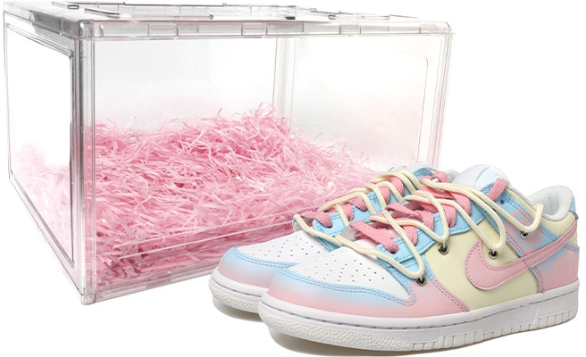 custom-shoes-nike-dunk-low-dip-dye-gradient-rose-deconstructed-laces-light-blue-pink