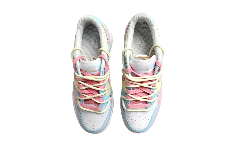 Purchase [Sneakers Kustom] Nike Dunk Low 'Dip-Dye Gradasi Rose Tali Dekonstruksi - Biru Muda Pink' DH9765-100(Team拾玖-玫瑰花S-BOX)