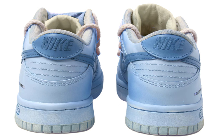 Purchase [定制鞋] 耐克Dunk Low '渐变爱1314解构鞋带' DJ6188-100(Team拾玖-一生所爱蓝男S-BOX)
