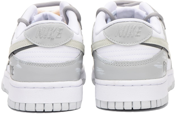 【定製球鞋】Nike Dunk Low 做舊 字母 vibe風 解構 高街 舒適 潮流 低幫 板鞋 男款 白灰色 Purchase 【定製球鞋】Nike Dunk Low 做舊 字母 vibe風 解構 高街 舒適 潮流 低幫 板鞋 男款 白灰色