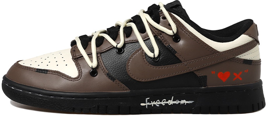 나이키 덩크 로우 '빈티지 블랙 브라운 크림' (커스텀) DJ6188-002(Team拾玖-黑棕爱心男S-BOX) Buy 나이키 덩크 로우 '빈티지 블랙 브라운 크림' (커스텀) DJ6188-002(Team拾玖-黑棕爱心男S-BOX)