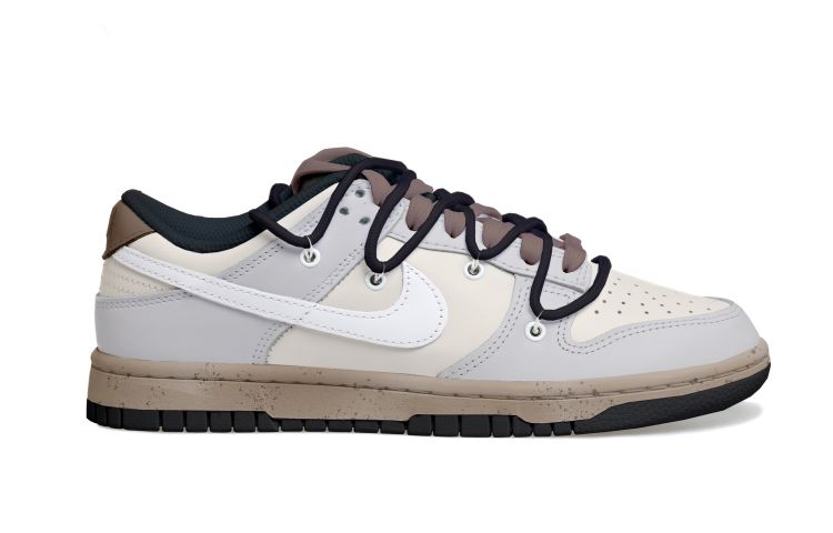 Order [Kasut Custom] Nike Dunk Low 'Caramel Kelabu Gaya Distressed' DD1391-100(Team拾玖-焦糖奶灰男S-BOX)