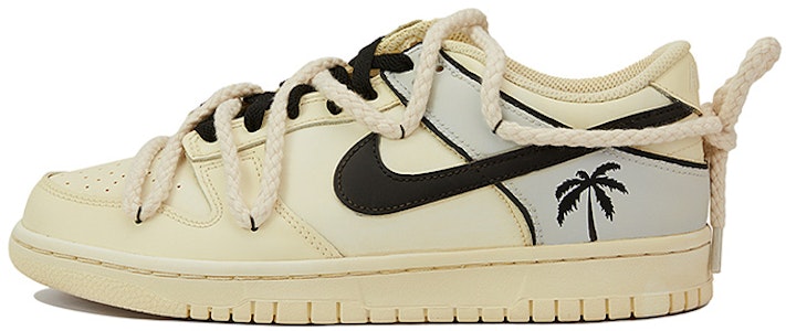 【定制球鞋】 Nike Dunk Low 做舊 小眾 ins風 椰子樹 打孔 禮物 潮流 低幫 板鞋 GS 米黑灰 Buy 【定制球鞋】 Nike Dunk Low 做舊 小眾 ins風 椰子樹 打孔 禮物 潮流 低幫 板鞋 GS 米黑灰